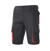 Pantalones de trabajo velilla bicolor multibolsillos de algodon negro rojo con impresión vista 1