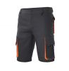 Pantalones de trabajo velilla bicolor multibolsillos de algodon negro naranja con impresión vista 1