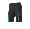 Pantalones de trabajo velilla bicolor multibolsillos de algodon negro verde lima con impresión vista 1