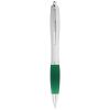 bolígrafo plateado con empuñadura de color “nash” verde vista1