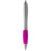 bolígrafo plateado con empuñadura de color “nash” rosa vista1