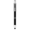 bolígrafo con stylus de aluminio “moneta” negro intenso vista1