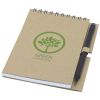 libreta pequeña con espiral y lápiz luciano eco burgundy/blanco vista1