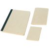 set de 3 piezas de papelería hecho en papel de hierba verde amarillo vista1