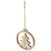 adorno de madera con árbol natall burgundy/blanco vista1