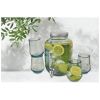 set de bebida 5 piezas de vidrio reciclado jardim burgundy/blanco vista2