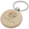 llavero redondo de madera de haya giovanni burgundy/blanco vista1