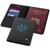 cartera con protección rfid para pasaporte odyssey burgundy/blanco vista1