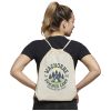 mochila de cuerdas de algodón 100 g/m² 5l oregon burgundy/blanco vista3