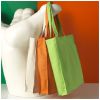 bolsa tote de algodón 220 g/m² con asas largas odessa burgundy/blanco vista2
