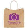 bolsa tote de yute con bordes contrastados harry burgundy/blanco vista1