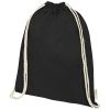 mochila de cuerdas de algodón orgánico gots de 140 g/m² 5l orissa negro intenso vista1