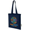 bolsa tote de algodón reciclado de 140 g/m2 de 7 l madras azul vista1