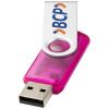 memoria usb translúcida de 4 gb rotate burgundy/blanco vista1