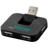 hub usb de 4 puertos gaia burgundy/blanco vista1
