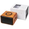 altavoz con base de carga inalámbrica wooden marron vista1