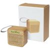 altavoz bluetooth® de bambú arcana burgundy/blanco vista1