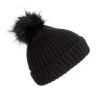 gorro con pompón mujer negro vista4