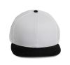 gorra snapback microperforada - 6 paneles blanco/negro vista3