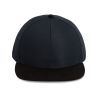 gorra snapback microperforada - 6 paneles navy/negro vista3