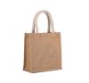 bolsa estilo cesta de tela de yute, modelo pequeño beige vista4