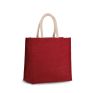 bolsa estilo cesta de tela de yute, modelo grande rojo vista4