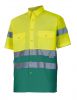 Camisas reflectantes velilla bicolor manga corta alta visibilidad 142 de algodon vista 1
