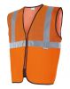 Chalecos reflectantes velilla profesional con tejido de rejilla alta visibilidad de poliéster naranja fluor vista 1