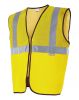 Chalecos reflectantes velilla profesional con tejido de rejilla alta visibilidad de poliéster amarillo fluor vista 1