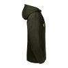 sudadera pure organic capucha y cuello alto manga larga dark olive vista3