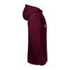 sudadera pure organic capucha y cuello alto manga larga burgundy vista3
