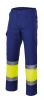 Pantalones reflectantes velilla forrado bicolor alta visibilidad de algodon amarillo flúor azulina vista 1