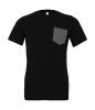 Camisetas manga corta bella con bolsillo hombre black/deep heather con logo vista 1