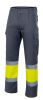 Pantalones reflectantes velilla multibolsillos bicolor alta visibilidad de algodon gris amarillo fluor vista 1