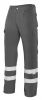 Pantalones reflectantes velilla con cintas multibolsillos de algodon gris vista 1