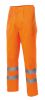 Pantalones reflectantes velilla alta visibilidad 160 de algodon naranja fluor vista 1