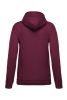 sudadera con capucha de mujer manga larga wine vista3