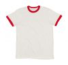 Camisetas manga corta mantis orgánica superstar retro hombre ecológico blanco rojo con publicidad vista 1