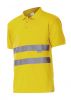 Polos reflectantes velilla manga corta alta visibilidad de poliéster amarillo fluor vista 1