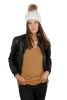 Gorro Punto Acrílico, Pompón Poliéster, Tejido a Mano