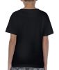 Camisetas manga corta gildan heavy niño negro con logo vista 1