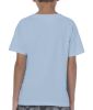 Camisetas manga corta gildan heavy niño light blue con logo vista 1