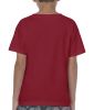 Camisetas manga corta gildan heavy niño cardinal red con logo vista 1