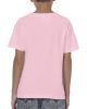 Camisetas manga corta gildan heavy niño light pink con logo vista 1