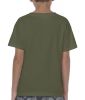Camisetas manga corta gildan heavy niño military green con logo vista 1