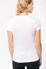camiseta supima® cuello redondo manga corta para mujer manga corta burgundy/blanco vista11