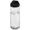 bidón deportivo con tapa flip de 650 ml h2o active® base blanco-negro vista1