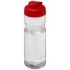 bidón deportivo con tapa flip de 650 ml h2o active® base blanco-rojo vista1