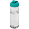 bidón deportivo con tapa flip de 650 ml h2o active® base blanco-azul celeste vista1