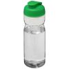 bidón deportivo con tapa flip de 650 ml h2o active® base blanco-verde vista1